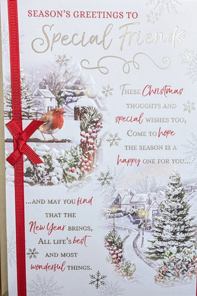 Friends Christmas - Traditional Robin & Words