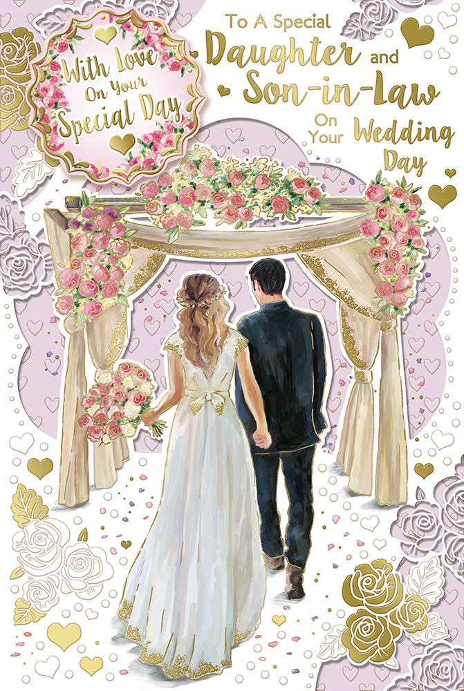 Daughter Son In Law Wedding Day Traditional Couple – Cards