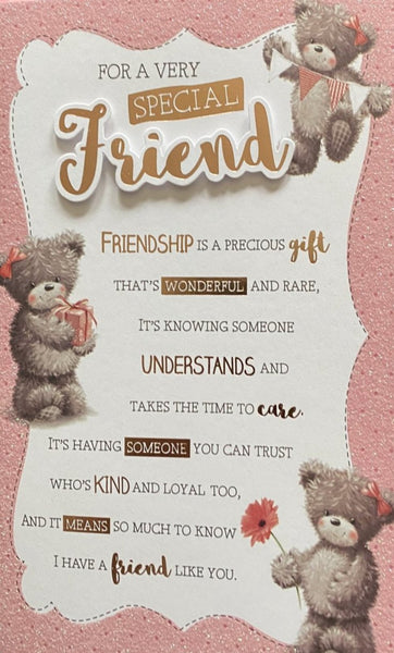 Friend Birthday - Cute 8 page glitter edge