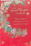 Daughter Christmas - Large Traditional Red Wreath