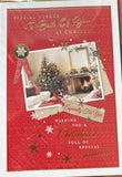 To Both Of You Christmas - Traditional Fireplace Scene Special Wishes