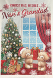 Nan & Grandad Christmas - Cute Bears And Window