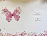 Open Female Birthday - Traditional Butterflies