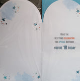 18 Birthday Male - Platinum Slim Balloons