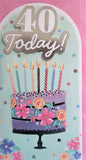 40 Birthday Female - Slim Cake