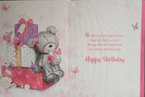 Open Female Birthday - Cute Bear Lilac
