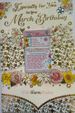 Open Female Birthday - March Birthday Keepsake