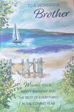 Brother Birthday - Traditional Sea Scene