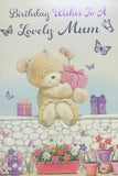 Mum Birthday - Cute Bear On Garden Wall