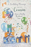 Cousin Birthday - Gift Box And Balloons