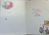 Open Female Birthday - Cute Bear In Gift Bag