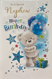 Nephew Birthday - Cute Bear And Balloon