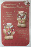 Open Christmas - Cute Bear And Flowers