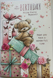 Open Female Birthday - Cute Bear On Presents