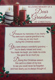 Grandma Christmas Grave Card Red