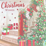 Box Of 10 Christmas Cards - Stairs And Stockings