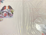 Grandson & Partner Christmas - Traditional Robins And Words