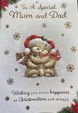 Mum & Dad Christmas - Cute Bears Hug