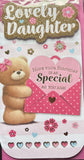 Daughter Birthday - Slim Cute Bear And Envelope