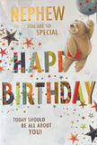 Nephew Birthday - Cute Bear And Stars