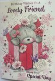 Friend Birthday - Cute Bear Inside Pink Present