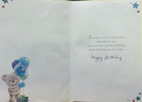 Daddy Birthday - Cute Bear Holding Envelope With Balloons