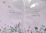 Daughter Birthday - Large Blue Flowers And Butterflies