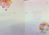 Mummy Birthday - Cute Bear with Flowers