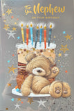 Nephew Birthday - Cute Bear And Cake