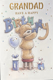 Grandad Birthday - Cute Gift Box And Balloons