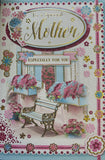 Mother Birthday - Traditional Pink Bench With Flowers