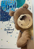 Dad Birthday - Cute Bear Holding Balloons