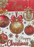 Mum Christmas - Traditional Red And Gold Baubles