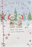 To Both Of You Christmas - Cute Bears & Tree