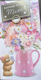 Mum Birthday- Slim Cute Bear And Vase