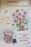 Granddaughter Birthday - Cute Flowers And Carr