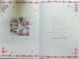 Mother Birthday - Traditional Pink Bench With Flowers