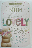 Mum Birthday - Cute Bear With Flowers