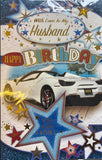 Husband Birthday - Large 8 page Car