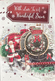Son Christmas - Santa And Train
