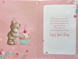 Daughter Birthday - Cute Bear And Cake