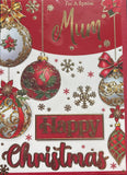 Mum Christmas - Traditional Red And Silver Baubles