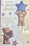 Grandson Birthday - Cute Star And Gift Box