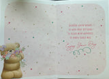 Mum Birthday - Cute Bear With Flowers