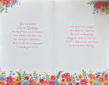 Mum Birthday - Large 8 Page Flowers Heart