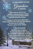 Grandson Christmas Grave Card
