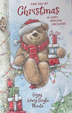 Open Christmas - Cute Bear On Tree