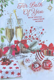 To Both Of You Christmas - Traditional Champagne & Gifts