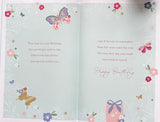 Daughter Birthday - Large 8 Page Traditional Butterflies