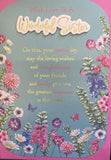 Sister In Law Birthday - Large Flowers & Words